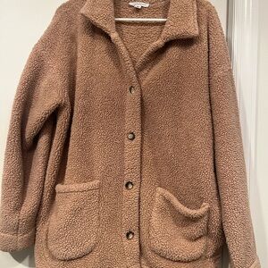 Cozy Tan Sherpa Jacket